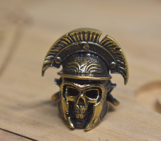 Roman Gladiator Skull with Helmet Bead