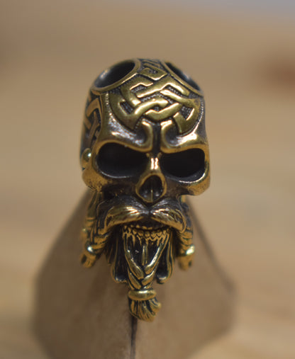 Skull with Beard Bead