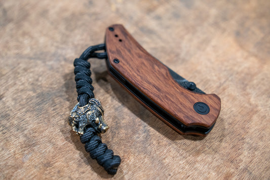 Custom Lanyard Service - Lanyard on knife