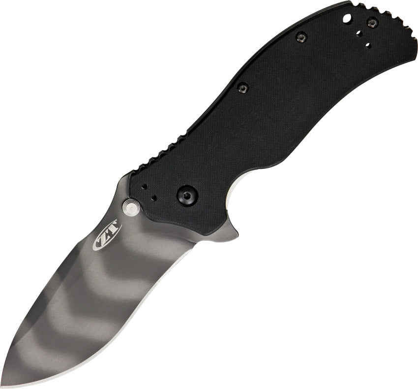 Model 0350 - Tiger Stripe Blade with Black Grip