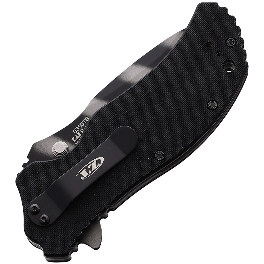 Model 0350 - Tiger Stripe Blade with Black Grip